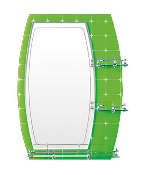 Taidepeili, sinkkiseosliittimet, 4 mm, 5 mm, kuuma myynti Moderni kylpyhuone Ylellinen suihkuhuone Yksinkertainen peili Perinteinen peili hyllyllä JH-69011